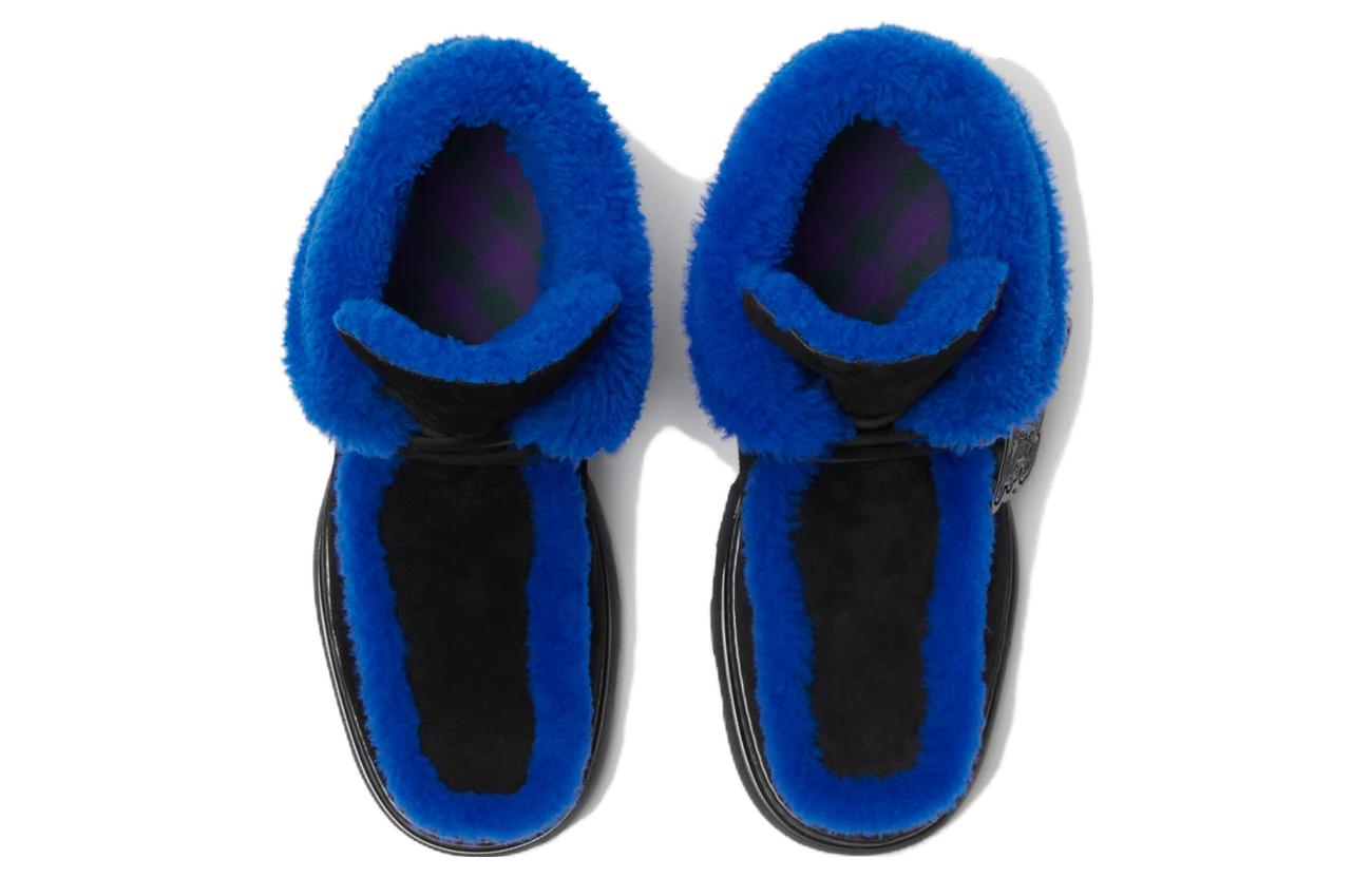 Lookbook Burberry High-Top Thick Sole Sneakers 'Black Suede' 80846291