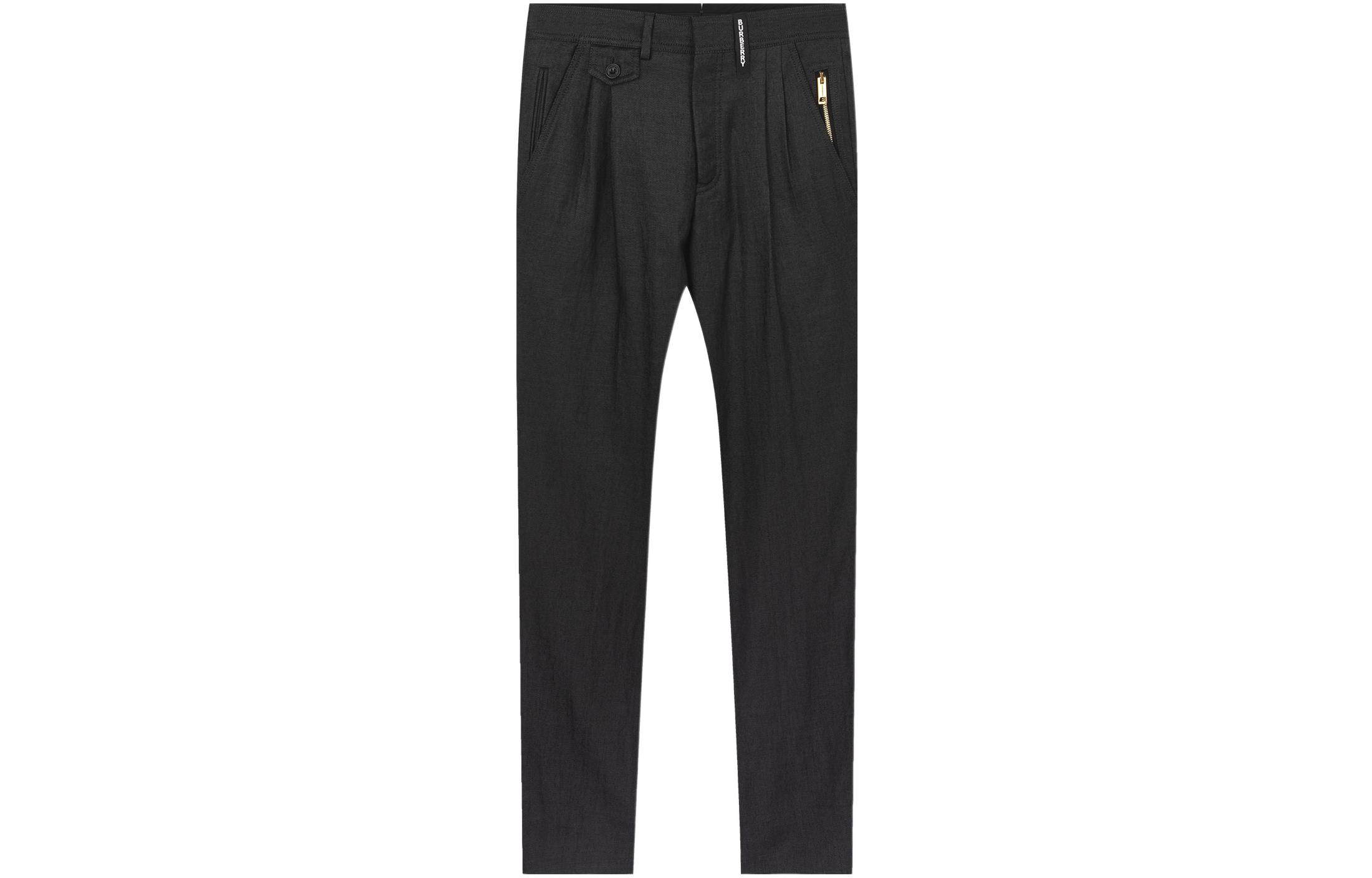 Burberry High-Waisted Straight Casual Pants Black Men’s 8022481 圖 2