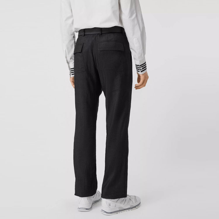 Burberry High-Waisted Straight Casual Pants Black Men’s 8022481 圖 5