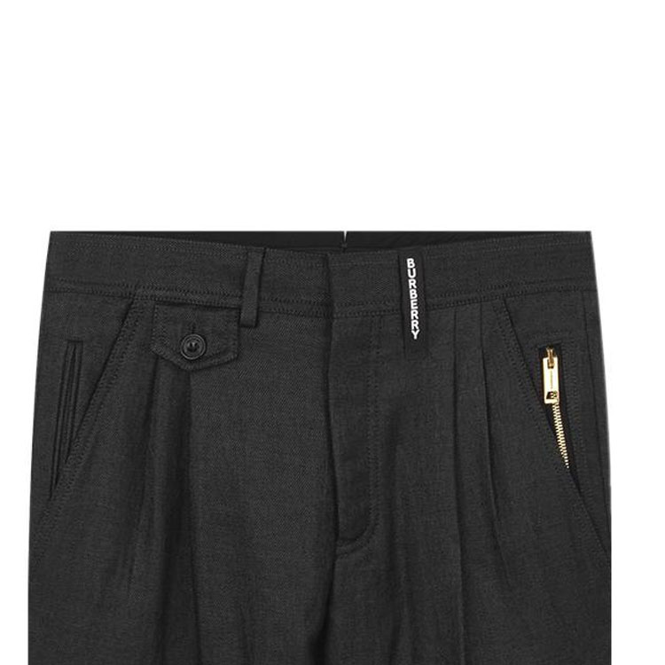 Burberry High-Waisted Straight Casual Pants Black Men’s 8022481 圖 7