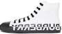 Burberry High-Top Canvas Sneaker 'Cetakan Logo Hitam dan Putih' 80163021