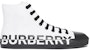 Burberry High-Top Canvas Sneaker 'Cetakan Logo Hitam dan Putih' 80163021