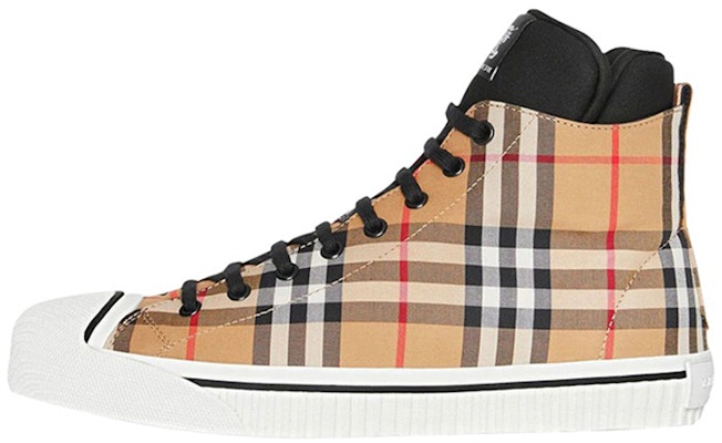Burberry High-Top Canvas Sneaker 'Vintage Check Yellow' 8006175 Buy Burberry High-Top Canvas Sneaker 'Vintage Check Yellow' 8006175