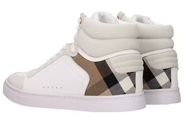 Burberry 高帮时尚运动鞋 'House Check 白色' 4054020 Lookbook Burberry 高帮时尚运动鞋 'House Check 白色' 4054020