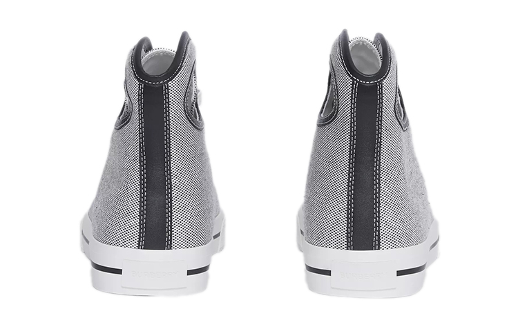 Burberry High-Top Sneaker 'Black White Check' 圖 5