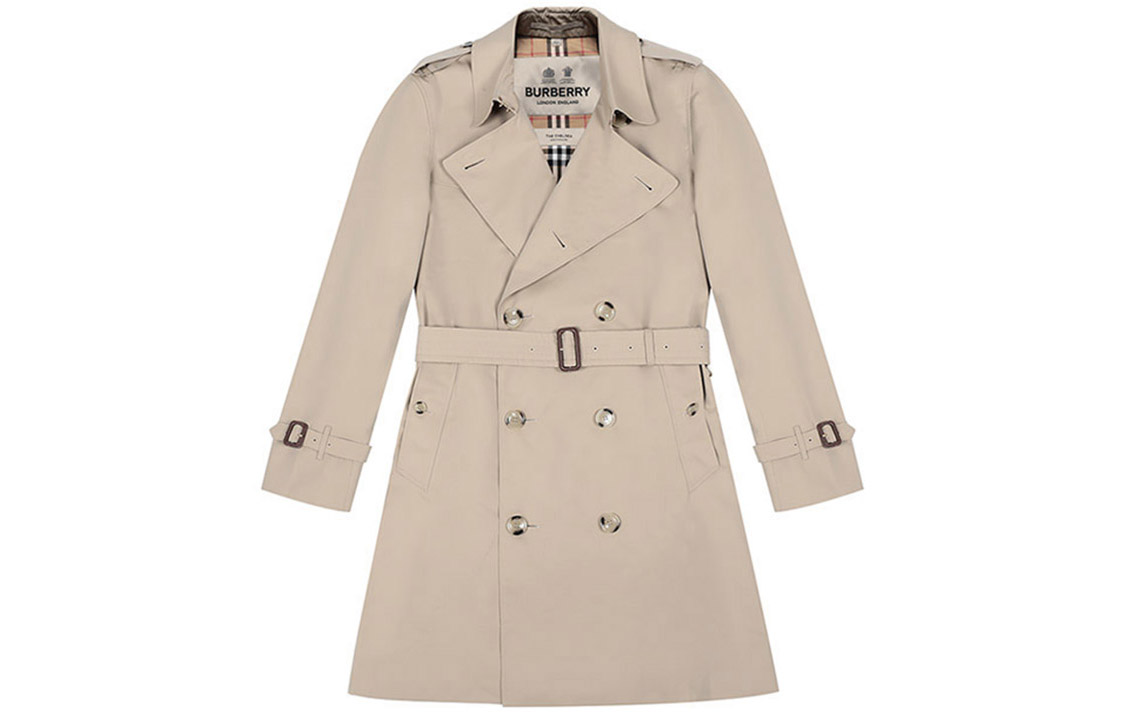 Burberry Honey Double-Breasted Mid-Length Trench Coat Long Sleeve. 80458641