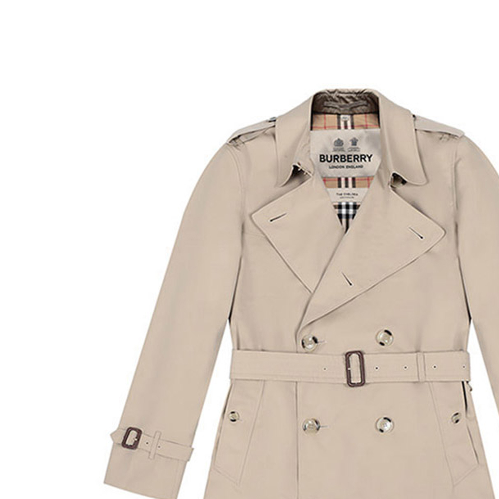 Purchase Burberry蜂蜜色雙排扣中長款風衣長袖外套. 80458641