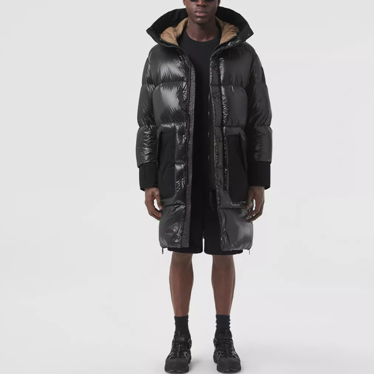 Burberry Hooded Down Jacket Black Long Sleeve Warm Coats 80469731 圖 4