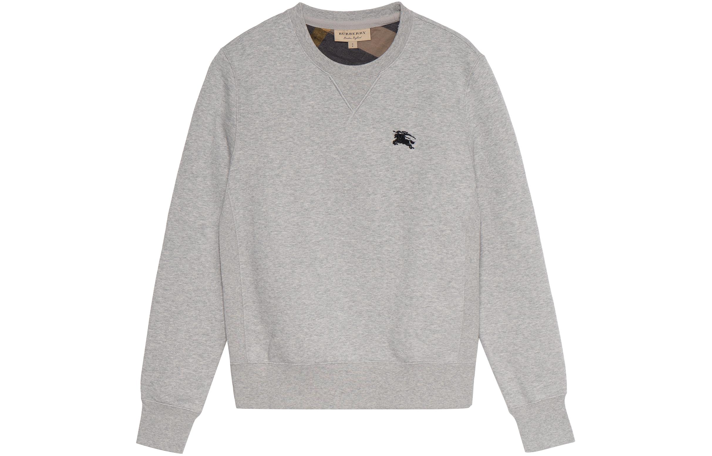 Order 博柏利马标刺绣灰色男士圆领卫衣 39297581