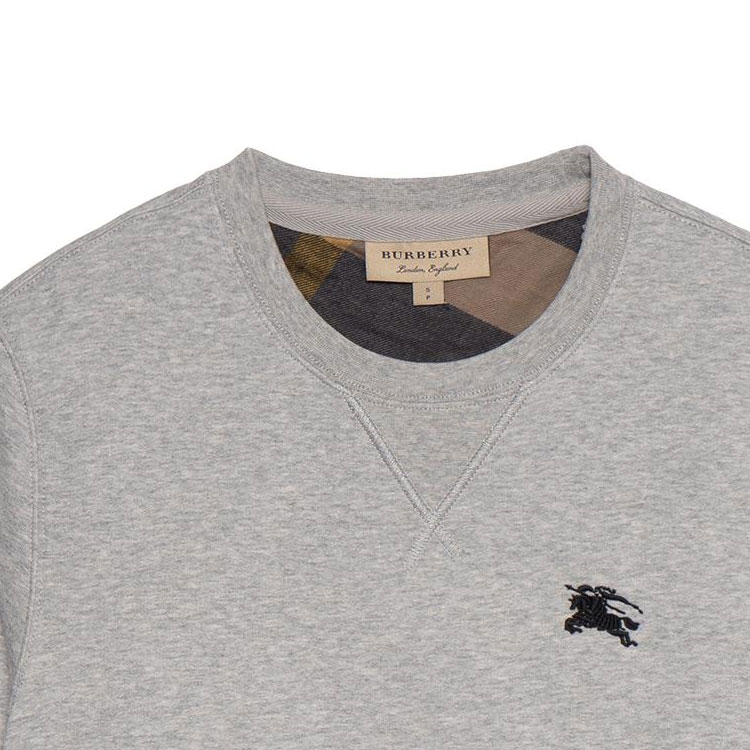 Details for 博柏利马标刺绣灰色男士圆领卫衣 39297581