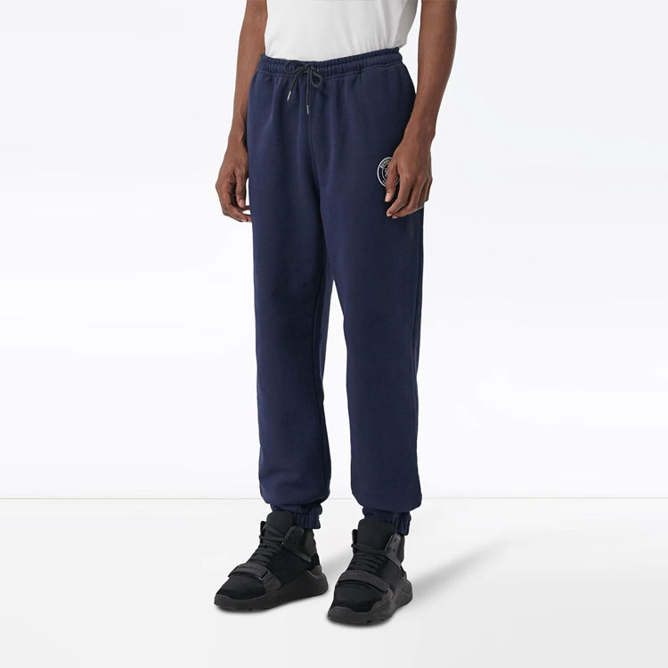 Purchase Seluar Jogger Fleece Lelaki Burberry Navy Blue dengan Logo Kuda Sulam. 80040231