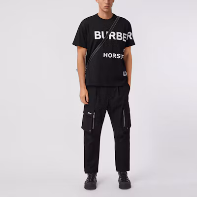 Burberry Horseferry Black Oversized T-shirt, Summer Collection 80406941 Purchase Burberry Horseferry Black Oversized T-shirt, Summer Collection 80406941