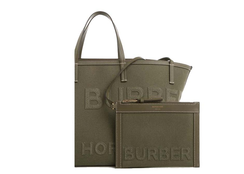 Order バーバリー・ホースフェリー・リネン・トート・バッグ・グリーン