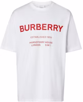 Burberry Horseferry Logo White Unisex Couple's Short Sleeve T-Shirt 80172251 Burberry Horseferry Logo White Unisex Couple's Short Sleeve T-Shirt 80172251