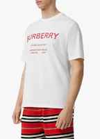 Lookbook Kaos Pendek Burberry Horseferry Logo Putih Unisex Pasangan 80172251