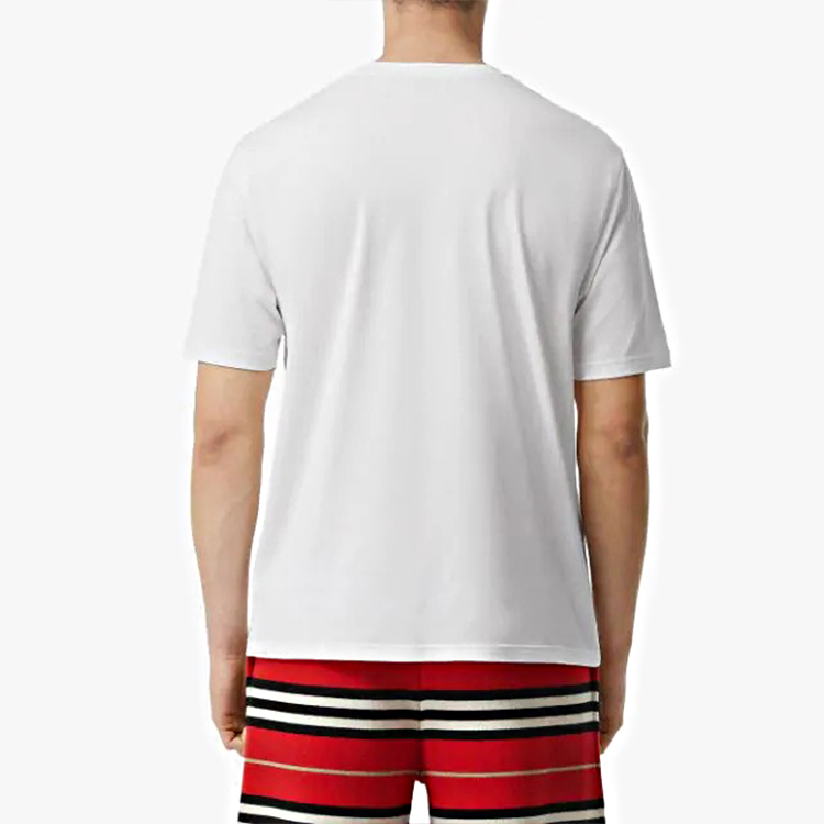 Shop Burberry Horseferry Logo White Unisex Couple's Short Sleeve T-Shirt 80172251