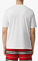 Shop Kaos Pendek Burberry Horseferry Logo Putih Unisex Pasangan 80172251