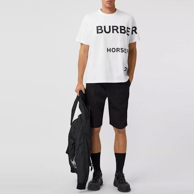 Burberry Horseferry Oversize White Cotton Tee - Must-Have Comfort 80406911 Cheap Burberry Horseferry Oversize White Cotton Tee - Must-Have Comfort 80406911