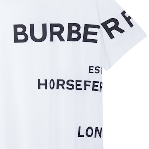 Burberry Horseferry Oversize Baju Cotton Putih - Keselesaan Wajib Dimiliki 80406911 2