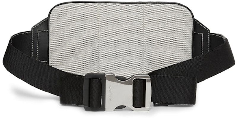 博柏利马车印花棉帆布腰包 灰/黑 Order 博柏利马车印花棉帆布腰包 灰/黑