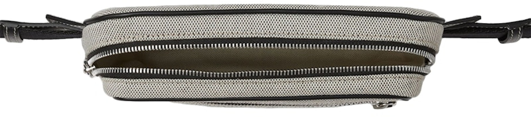 博柏利马车印花棉帆布腰包 灰/黑 Lookbook 博柏利马车印花棉帆布腰包 灰/黑