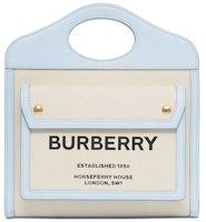 Burberry Horseferry Print Pocket Bag Mini White/Blue Burberry Horseferry Print Pocket Bag Mini White/Blue