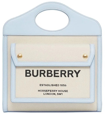 Bolso Mini Blanco/Azul Burberry Horseferry Print Pocket. Buy Bolso Mini Blanco/Azul Burberry Horseferry Print Pocket.