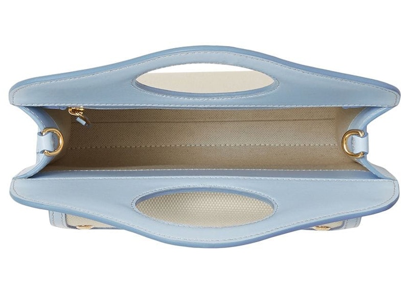 Lookbook Burberry Horseferry Print Pocket Bag Mini White/Blue