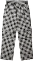 Burberry Houndstooth Embroidered Work Pants Black White 80820331 Burberry Houndstooth Embroidered Work Pants Black White 80820331