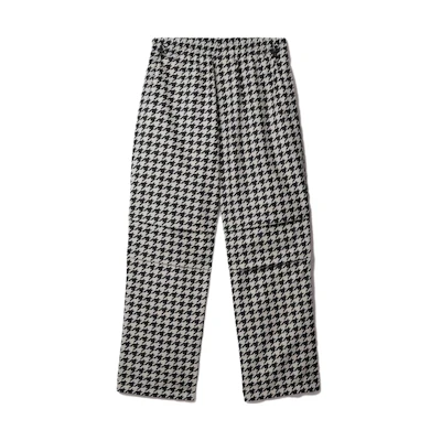 Burberry Houndstooth Embroidered Work Pants Black White 80820331