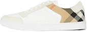 Buy Zapatillas Burberry House Check y Cuero de Ciervo 'Blanco Marrón' 80241251