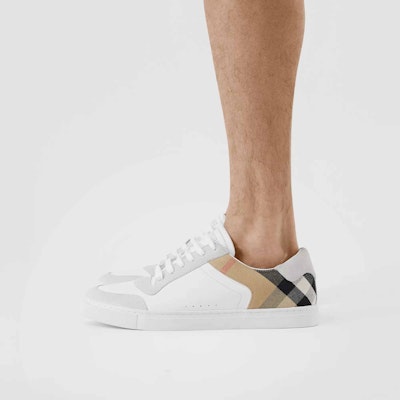 Zapatillas Burberry House Check y Cuero de Ciervo 'Blanco Marrón' 80241251 Purchase Zapatillas Burberry House Check y Cuero de Ciervo 'Blanco Marrón' 80241251