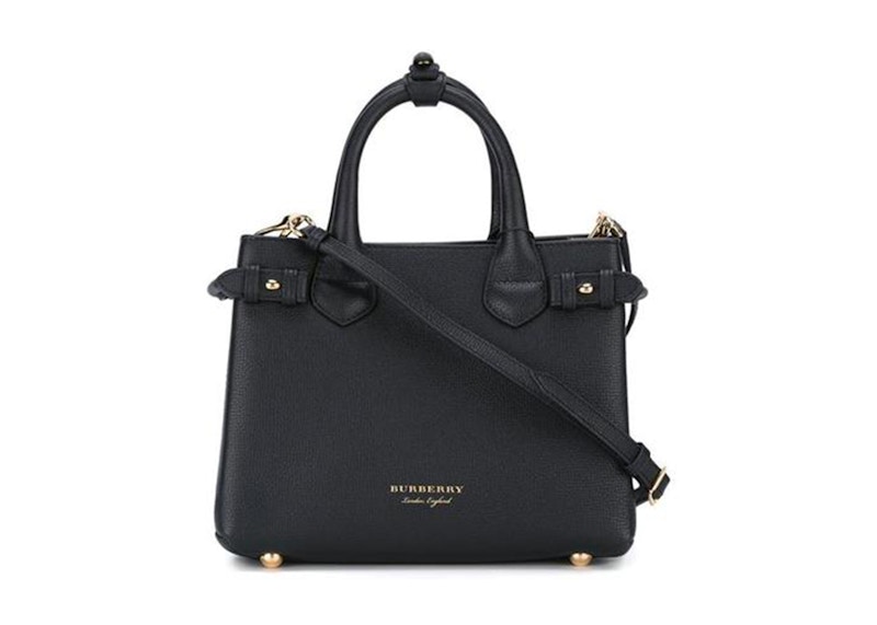 Burberry House Check Banner Small Tote Bag Black
