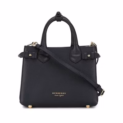 Burberry House Check Banner Small Tote Bag Black