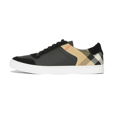 Burberry House Check Sneakers 'Black Brown Suede Panel'