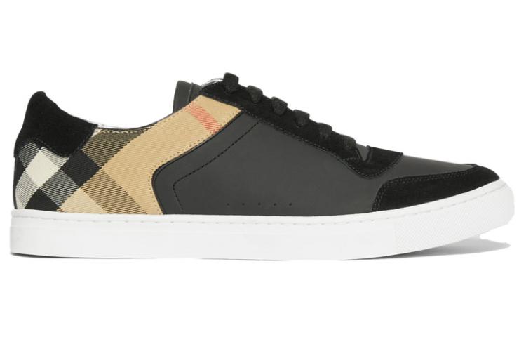 Order Zapatillas Burberry House Check 'Panel de Gamuza Negra y Marrón' 80241241