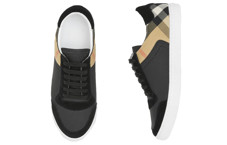 Lookbook Zapatillas Burberry House Check 'Panel de Gamuza Negra y Marrón' 80241241