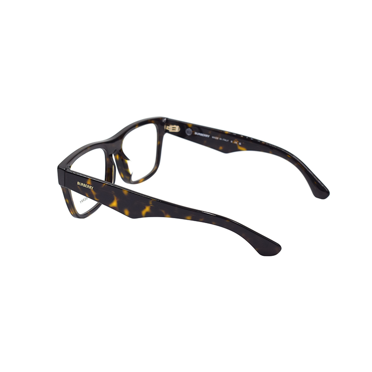 Shop Burberry ICON CHECK Square Optical Eyeglasses Men’s Tortoiseshell Frame B2411-F-3002