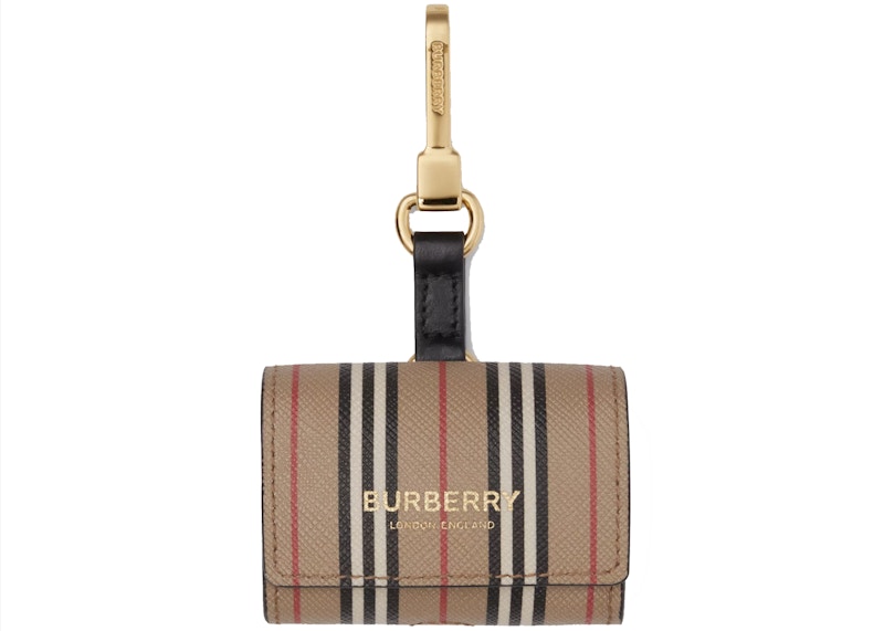 Burberry Icon Stripe E-canvas AirPods Pro Case Archive Beige