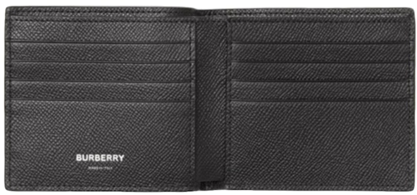 Cartera Bifold de Cuero Negro con Raya Icono de Burberry. Order Cartera Bifold de Cuero Negro con Raya Icono de Burberry.