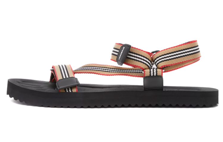 Burberry Icon Stripe Sandals 'Light Camel'