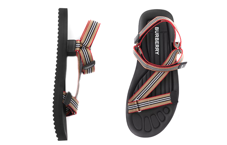Burberry Icon Stripe Sandals 'Light Camel' 圖 3