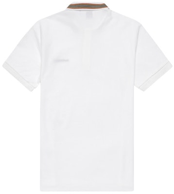 Burberry 經典條紋邊純棉白色Polo衫 80092801 Lookbook Burberry 經典條紋邊純棉白色Polo衫 80092801