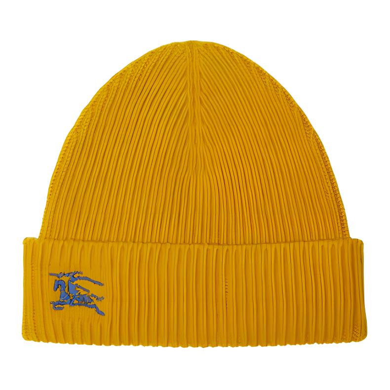 Burberry Iconic Equestrian Knight Cashmere Beanie Yellow for Men. 8078808