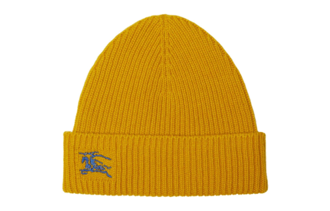 Order Burberry 經典馬術騎士標誌黃色羊絨毛帽 男款 8078808