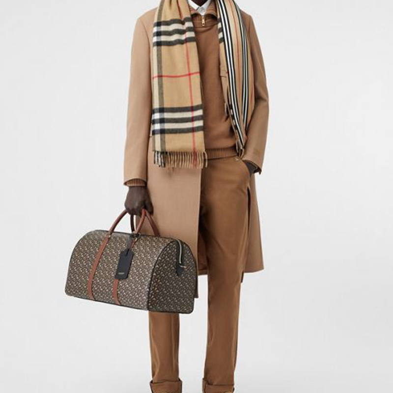 Burberry Iconic Stripe & Check Silk Cashmere Wool Unisex Scarf 80243741 圖 8