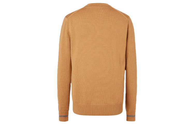 Lookbook Burberry Iconic Stripe Sweater Wol Rajut Camel 80332021