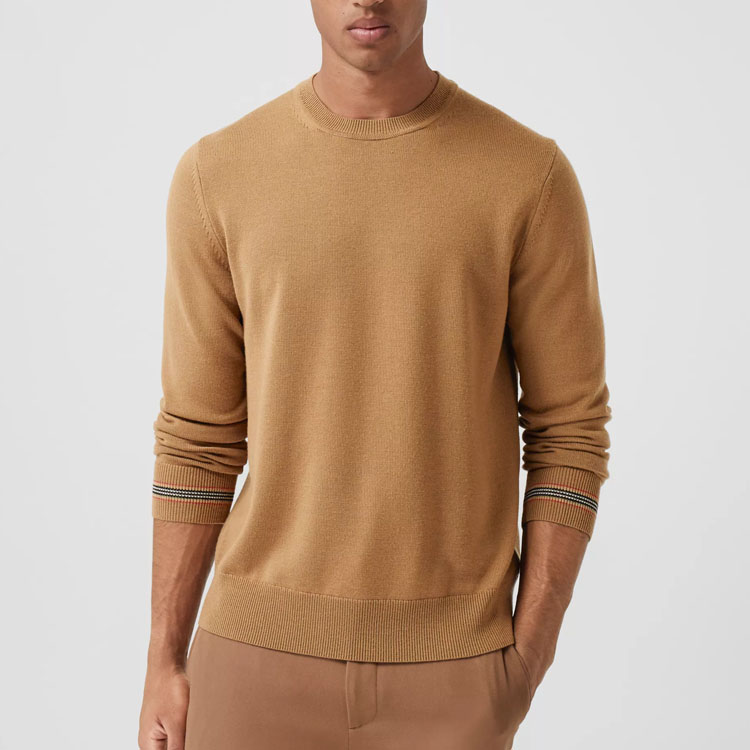 Purchase Burberry Iconic Stripe Sweater Wol Rajut Camel 80332021