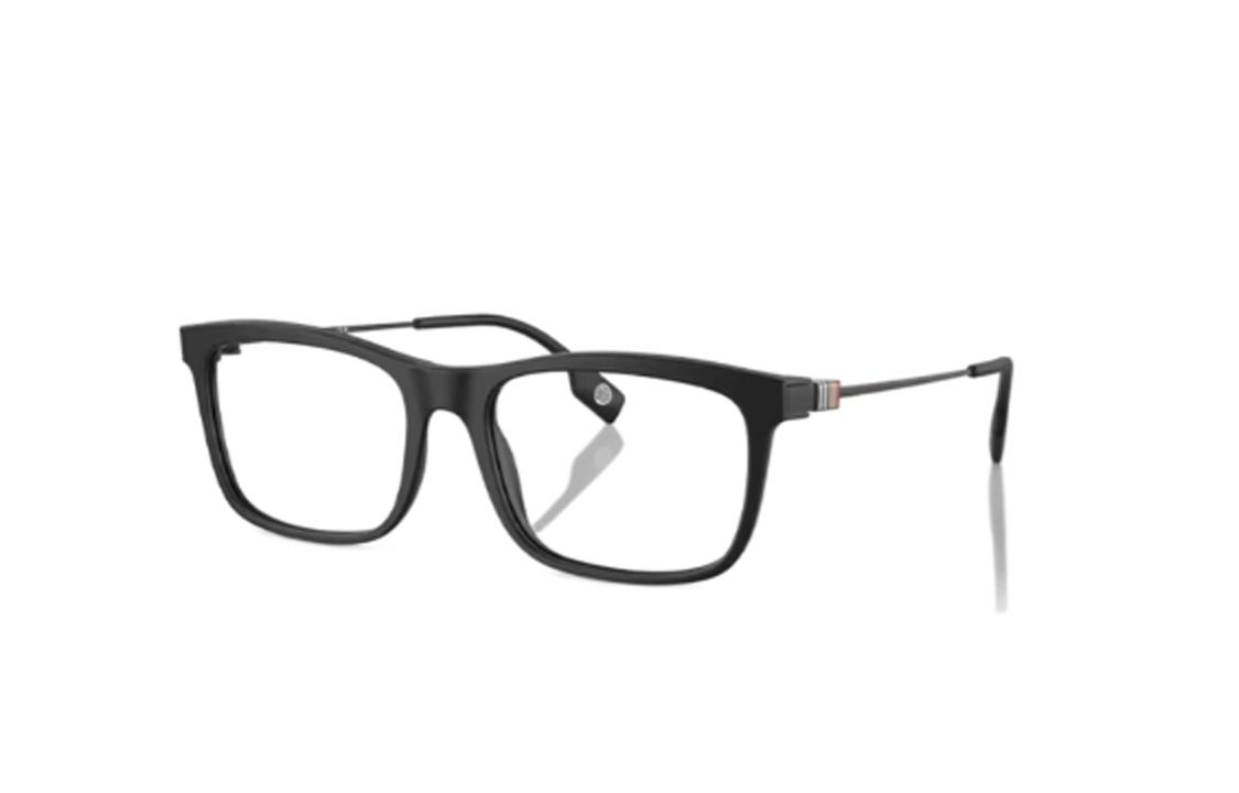 Burberry Irregular Shaped Black Optical Glasses for Men with Logo Design. BE2384