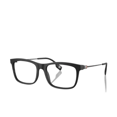 Burberry Irregular Shaped Black Optical Glasses for Men with Logo Design. BE2384